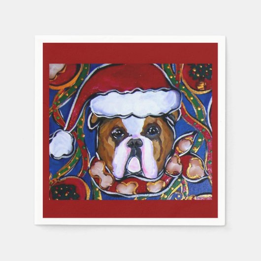 Serviette En Papier Bouledogue (Devant)