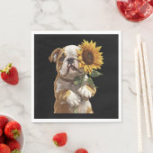 Serviette En Papier Bouledogue (En situation)