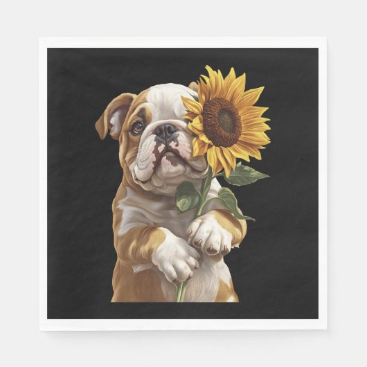 Serviette En Papier Bouledogue (Devant)
