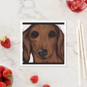 Serviette En Papier Bouledogue allemand ou plus précisément Basset all