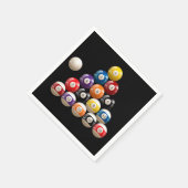 Serviette En Papier Boules de billard pyramidales (Coin)