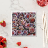 Serviette En Papier Boules de Noël rouges (En situation)