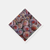 Serviette En Papier Boules de Noël rouges (Coin)