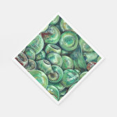 Serviette En Papier Boules de Noël vertes (Coin)