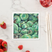 Serviette En Papier Boules de Noël vertes (En situation)