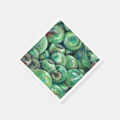 Serviette En Papier Boules de Noël vertes (Coin)