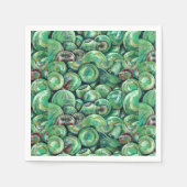 Serviette En Papier Boules de Noël vertes (Devant)