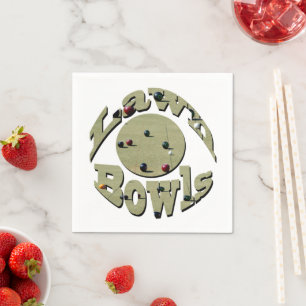 Serviette En Papier Boules de pelouse circulaires Nom Conception,