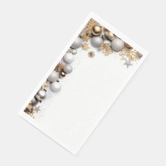 Serviette en Papier "Boules Dorées" (Coin)