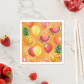 Serviette En Papier Boules, pastèques, ananas, par Natasha Us (En situation)