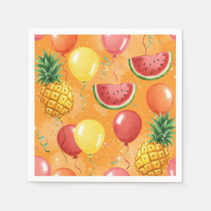 Serviette En Papier Boules, pastèques, ananas, par Natasha Us