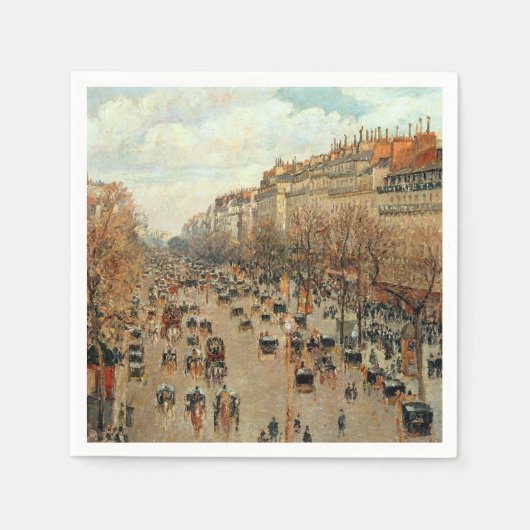 Serviette En Papier Boulevard Montmartre-Eremitage Camille Pissarro (Devant)