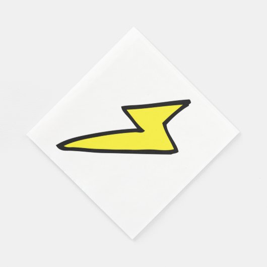 Serviette En Papier Boulon de foudre jaune (Coin)