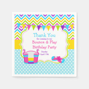 Serviette En Papier Bounce House Bouncy Castle Anniversaire