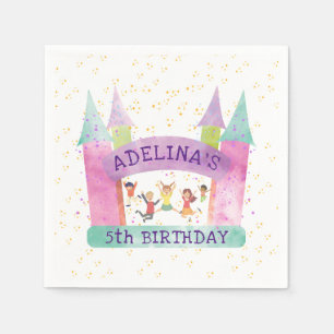 Serviette En Papier Bounce House Jump Jouer Gymnastique Anniversaire d