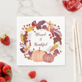 Serviette En Papier Bounty d'automne béni Thanksgiving (En situation)