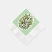 Serviette En Papier Bouquet blanc (Coin)
