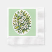 Serviette En Papier Bouquet blanc (Devant)