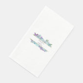 Serviette En Papier Bouquet bleu turquoise Mariage rustique Suite douc (Coin)