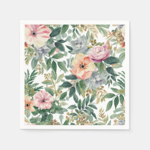 Serviette En Papier Bouquet botanique aquarelle feuilles d'eucalyptus