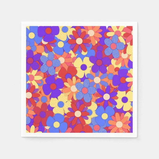 Serviette En Papier Bouquet bouillonnant serviettes (Devant)