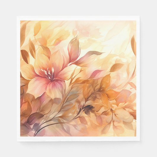 Serviette En Papier Bouquet d'Automne (Devant)