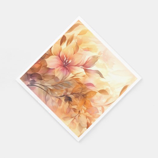 Serviette En Papier Bouquet d'Automne (Coin)