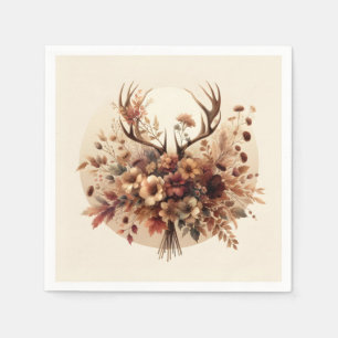 Serviette En Papier Bouquet d'automne Deer Antler