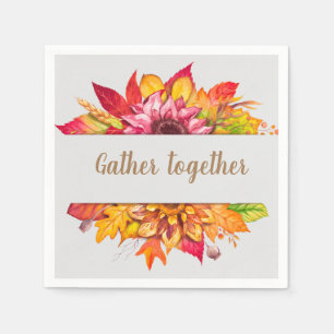 Serviette En Papier Bouquet d'automne Thanksgiving Custom