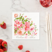 Serviette En Papier Bouquet de douche à fleurs | rose bébé (En situation)