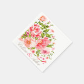 Serviette En Papier Bouquet de douche à fleurs | rose bébé (Coin)