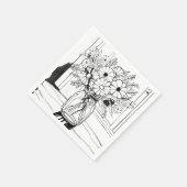 Serviette En Papier Bouquet de fleurs (Coin)