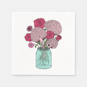 Serviette En Papier Bouquet de fleurs cérébrales (Devant)