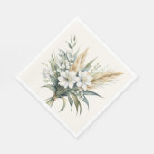 Serviette En Papier Bouquet de fleurs d'aquarelle (Coin)