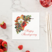 Serviette En Papier Bouquet de fleurs d'aquarelle Thanksgiving (En situation)