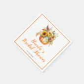 Serviette En Papier Bouquet de fleurs de citrouille Shower de mariage (Coin)