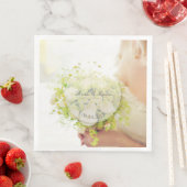 Serviette En Papier Bouquet de fleurs mariées modifiable mariage (En situation)