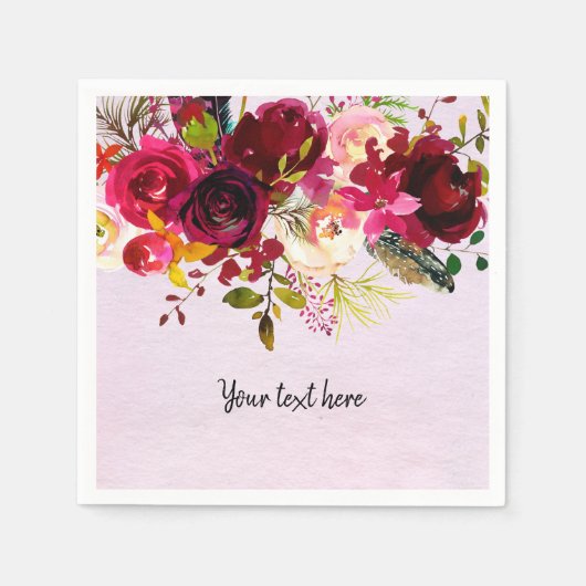 Serviette En Papier Bouquet de fleurs pour toutes les occasions (Devant)