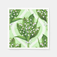 Bouquet de lys de la vallée fleurs sur vert