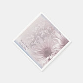 Serviette En Papier bouquet de marguerite rose (Coin)