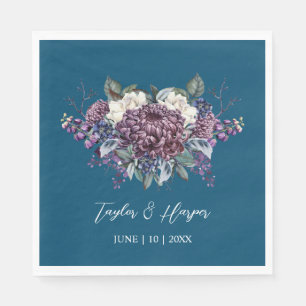 Serviette En Papier Bouquet de mariage gothique esthétique sombre