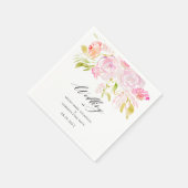 Serviette En Papier Bouquet de rose aquarelle (Coin)