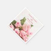 Serviette En Papier Bouquet de rose romantique Anniversaire (Coin)