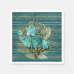 Serviette En Papier Bouquet de Seafoam