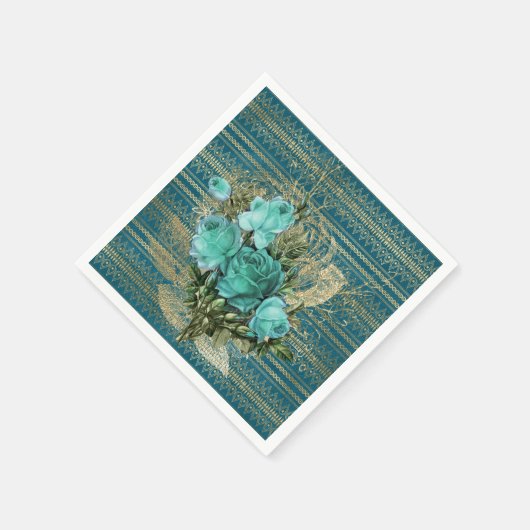 Serviette En Papier Bouquet de Seafoam (Coin)