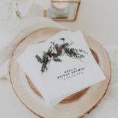 Serviette En Papier Bouquet de verdure d'hiver