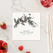 Serviette En Papier Bouquet de verdure hivernale (En situation)