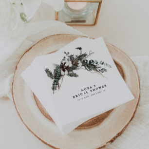 Serviette En Papier Bouquet de verdure hivernale
