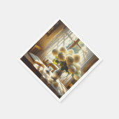 Serviette En Papier Bouquet d'hortensias vintage (Coin)