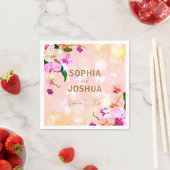 Serviette En Papier Bouquet d'orchidée romantique Mariage élégant (En situation)